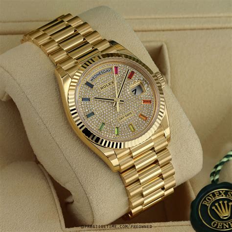 rolex day date price used|pre owned Rolex Day-Date.